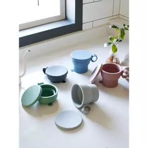 접히는 뚜껑 실리콘컵 캠핑 아이컵 어린이집 무해 친환경컵 안깨지는컵 유치원 잔