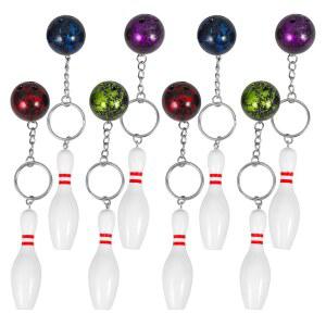 토드마미 미니 볼링 열쇠고리 2.76인치 크리에이티브 키링 펜던트 가방 백팩 장식 생일 크리스마스 파티 선물