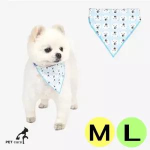 블루 M 심플 패턴 L 머플러 애견 폴라베어