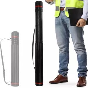 25인치에서 38.5인치로 확장 가능한 망원경 포스터 튜브 - 아트워크 문서용 방수 및 방광 보관 청사진 지도