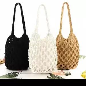 [에이치플러스몰]네트 토트 숄더 비치 여행용 여름 메쉬백