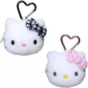 산리오 헬로키티 카라비너 파우치(동전지갑)_격자