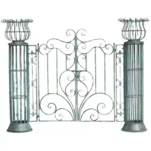 아치형 대문 빈티지 울타리 조경 야외 철제 지주대 펜스 마당 덩굴 철재