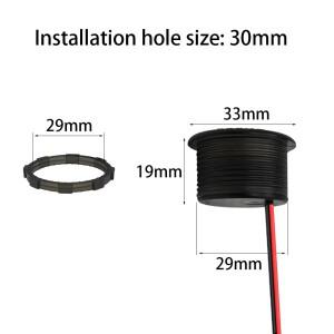 호환 DC 4-100V LED 디지털 디스플레이 라운드 2 선 방수 전압계 자동차 전류 측정기 볼트 검출기 테스터
