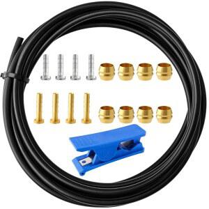 시마노 BH59 BH90 스램 Avid 시스템용 3000mm 유압 디스크 브레이크 호스 키트 - 자전거 올리브 8개, 황동 연결 인서트 블루 커터 포함