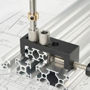 알루미늄 프로파일 드릴링 지그, 정확한 홀 펀칭 및 카운터 싱킹 가이드 도구, 범용 DIY 20/30/40 시리즈용