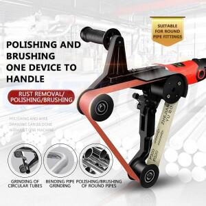 전기 벨트 샌더 원형 파이프 드로잉 머신 샌딩 스테인레스 스틸 외부 연마 기계전동 샌드벨트 사광기 원관