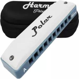 하모 폴라 디아토닉 하모니카 키 오브 A - 스윙 비밥 블루스에 이상적인 하프 밸브 디자인 케이스가 있는