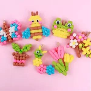 미니플레이콘 가랜드만들기 봄 친구들 봄 계절 식물 꽃 곤충