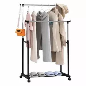 [셀러허브 1]이동식 이단 행거 높이조절 이중봉