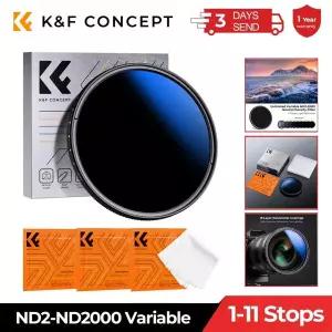 호환 KF CONCEPT ND2-ND2000 필터1-11 스탑 3개 청소용 천 카메라 렌즈용 가변 중성 밀도 필터 나노-K 시리