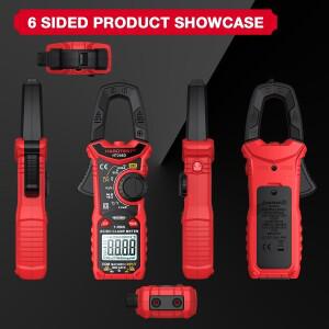 호환 HABOTEST HT206 디지털 클램프 미터 DC/AC 전류 600A 멀티 전압 테스터 자동차 앰프 Hz 커패시턴스 NC