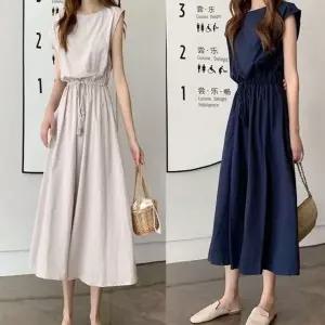 [에이치플러스몰]이쁘다요 까이유 여성 치마 루즈핏 빅사이즈 롱 여름 민소매 원피스