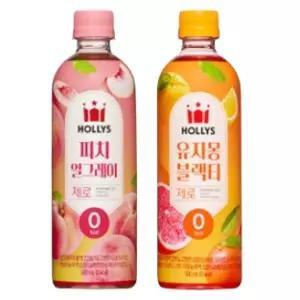 (정품) 할리스 제로 블렌딩티 2종 500ml 12개+12개 피치얼그레이유자몽블랙티