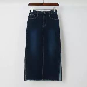 아이우먼 트임컷팅데님스판스커트 LOP084M509 빅사이즈 (41556147A)