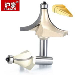 HUHAO 1개 원형 라운더우터 비트 (목공용, 2날 엔드밀, 베어링 밀링 커터 포함, 코너 라운드오버