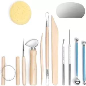 노조미 점토 도구 12PCS 도자기 조각 세트