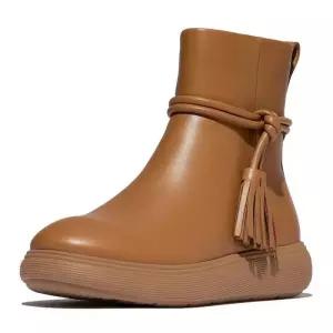 핏플랍 여성 레더 태슬 숏 부츠 데저트 탄 FT59K2B12B [백화점 매장판]