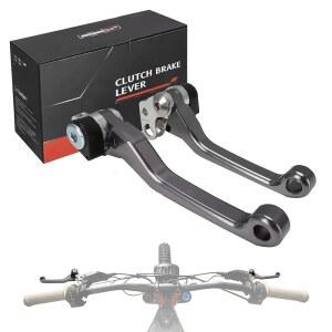 서론 라이트 비를 위한 JFG 레이싱 브레이크 레버, CNC 조절 가능한 접이식 핸들 레버 교체 더트 바이크 비 X 및 S /X160 /X260-그레이