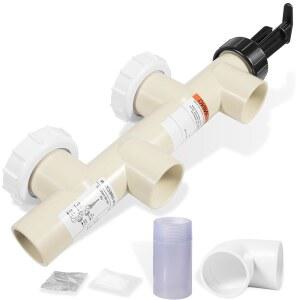 펜테어 263064용 프리미엄 PVC 푸시 풀 슬라이드 밸브 교체, FNS 플러스 FNSP24 /36 /48 /60, 쿼드 DE QUAD60 /80 /100, 트리톤 II 샌드 필터, 2인치 슬립 핏, 7.5인치 중심선, 유니온 피팅, 사이드 마운트 준비