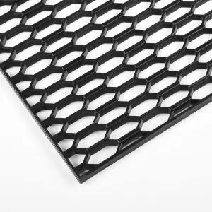 AggAuto 47 x16 ABS 플라스틱 범용 자동차 그릴 메시 삽입 범퍼 허니콤 홀 10x25mm 육각 그리드 블랙