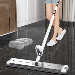 히트 상품노터치 슬라이드 밀대걸레 극세사 1세트 185465 리필4매 밀대 세트 40cm