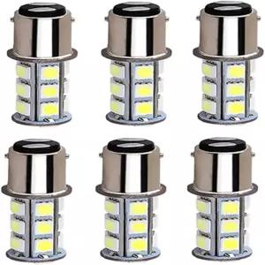 빌리비 6팩 6500K 화이트 1157 2057 2357 7528 BAY15D LED 전구 5050 18-SMD 교체 램프 12V 실내 RV 캠핑카