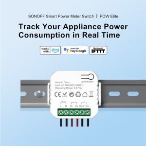 호환 Ewelink 스마트 WiFi 에너지 미터 클램프 앱 모니터 1Way 인터럽터 스위치 태양광 생산소비 전력
