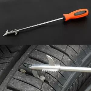 ( )차량용품 타이어 홈 이물질 제거기 틈새청소 펑크방지