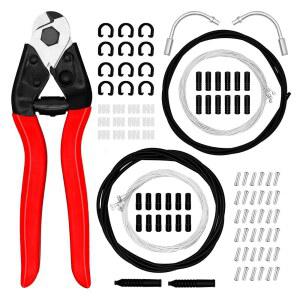 산악 도로 자전거 수리를 위한 스테인리스 스틸 케이블 커터, 브레이크 및 시프터 케이블이 포함된 103PCS 범용 키트, 엔드 캡, C 버클, V 가이드 인사이드