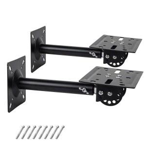 [미국배송] NBGUIGDSTR 헤비 듀티 스피커 벽 천장 또는 선반 장착 시 최대 80파운드까지 지원 | 브래킷 홀더 및 스탠드 조절 가능한 회전 기울기(2팩 검은색)