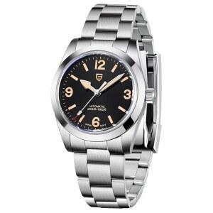 [미국배송] 남성용 파가니 디자인 시계 기계식 자동 손목시계 방수 NH35 무브먼트 사파이어 크리스탈 야광 스테인리스 스틸