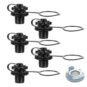 인텍스 리버 런 튜브, 팽창식 보트 에어 밸브, 내구성이 뛰어난 턴 밸브 캡, 단방향 인플레이션 교체 나사, 뗏목 카약과 호환되는 Fevbcnrj 5PCS 플러그