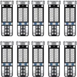 UHANBUT 10PCS 194 LED 전구 T10 168 W5W 2825 독서 24-SMD 3014 칩셋 밝은 6000K 자동차 번호판 램프 실내
