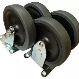 캐스터 구매 - 4개 세트 러버메이드 상용 4400 및 4500 시리즈 카트와 호환되는 교체 5인치 비마킹 휠