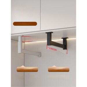 스테인리스 틈새 길이조절 옷걸이봉 커튼봉 겸용 집게형 간편 설치용