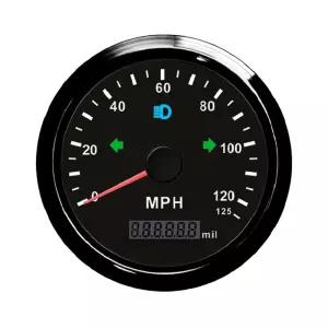 보트 카 트럭 오토바이를 위한 ELING GPS 속도계 주행 거리 조절 가능한 과속 경보기(125mph) 85mm