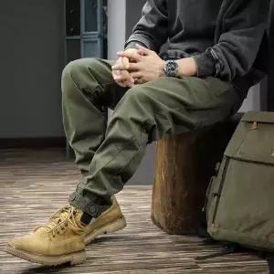 훌리오 남자배기바지 가을 밀리터리 조거 바지 빅사이즈 배기 긴 UNO3