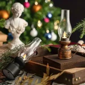 LED 빈티지 양초 무드등 촛불 캔들 장식품 LED캔들 조명 연말 선물 미니 레스토랑