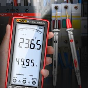 호환 ANENG 681/682/683 6000 카운트 디지털 멀티미터 스마트 화상 방지 충전식 미터 NCV 테스터 5인치 LCD