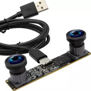 컴퓨터용 ELP 1200P 60fps 쌍안경 글로벌 셔터 USB 카메라 모듈 - 광각 120 4MP 듀얼 렌즈 동기화 PC