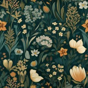 오레인지 빈티지 플로럴 필 앤 스틱 벽지 보호 콘택트 페이퍼 17.3인치 x118.1인치 플라워 셀프 접착 침실