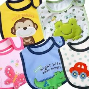 순면 방수 신생아 유아 캐릭터 이유식 침받이 24종