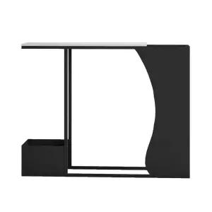 복도 80x25x80 콘솔 현관 프레임 슬림 장식장 테이블 선반 검정