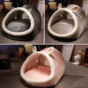 실내 보온 텐트 침대 난방텐트 난방 만화방 핑크 겨울