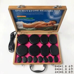 핫스톤 마사지 석 상자 온열 돌 안마돌 소형 세트 찜질석 가열
