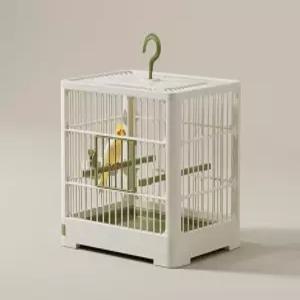 스탠드 바와 피드 볼이 있는 작은 새장 앵무새 우리 핀치 케이지 마카우 코누레 코카티엘 카나리아