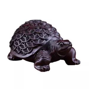 거북이 원목 조각상 장식품 재물 풍수공예품 목각
