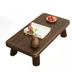 다도상 개다리 대나무 우드 원형 티테이블 사이드테이블 다과 교자상 낮은식탁 좌상