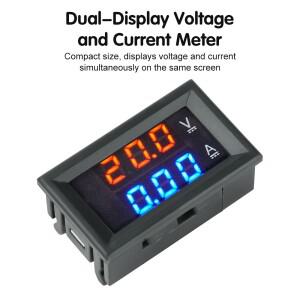 호환 DC0-100V 디지털 볼트미터 10A 50A 암페어미터 전압 전류계 LED 디스플레이 전기차 오토바이 자동차용